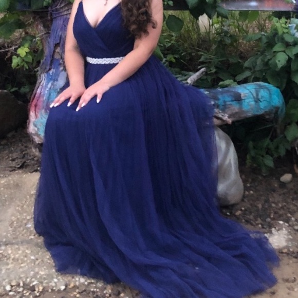 ASOS size 8 beautiful blue gown  💙 - Picture 2 of 4